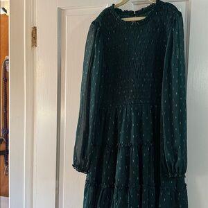 Zunie Dark Green Kids Dress